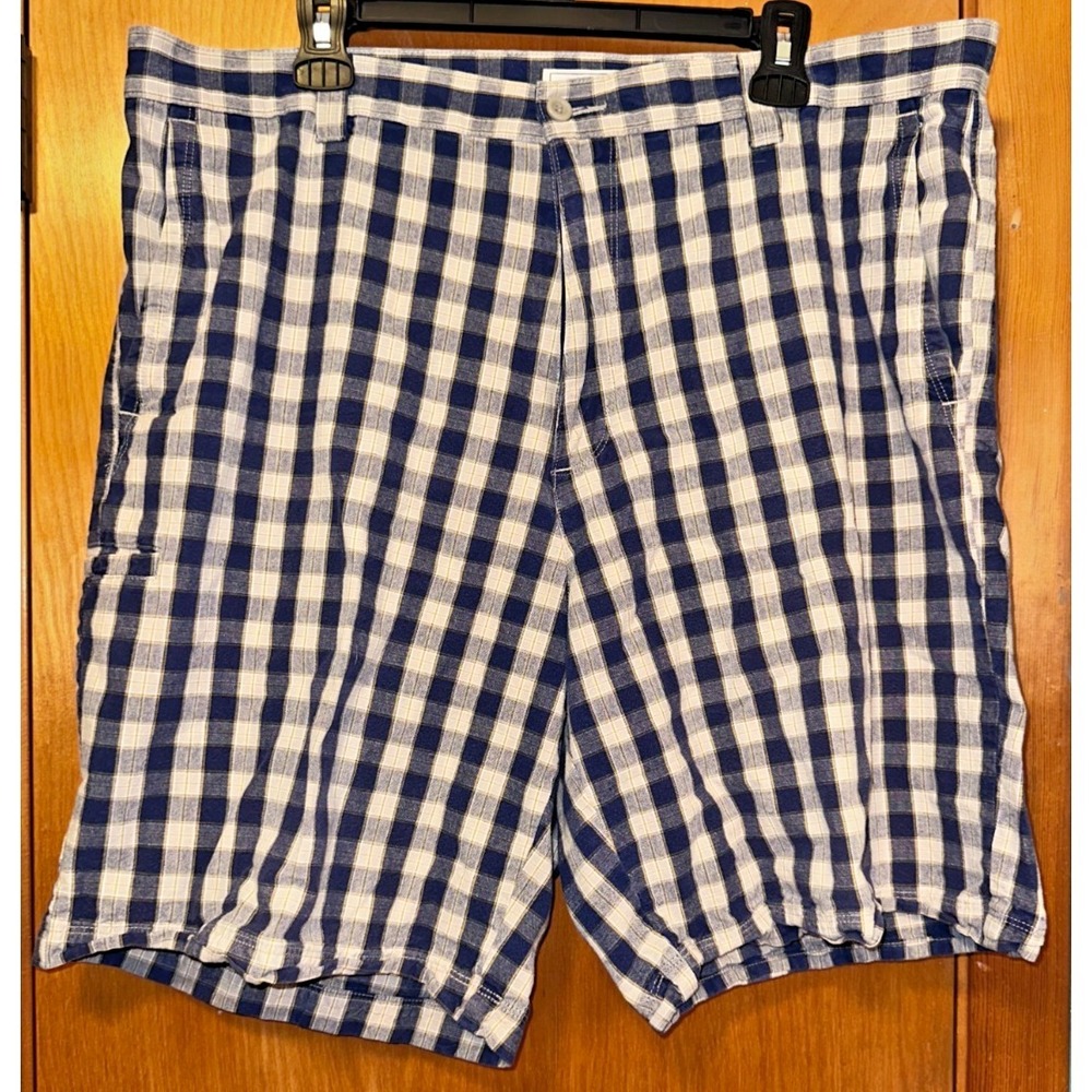 Dockers Mens Flat Front Relaxed Fit Plaid Chino Preppy Summer Shorts‎ Size 38